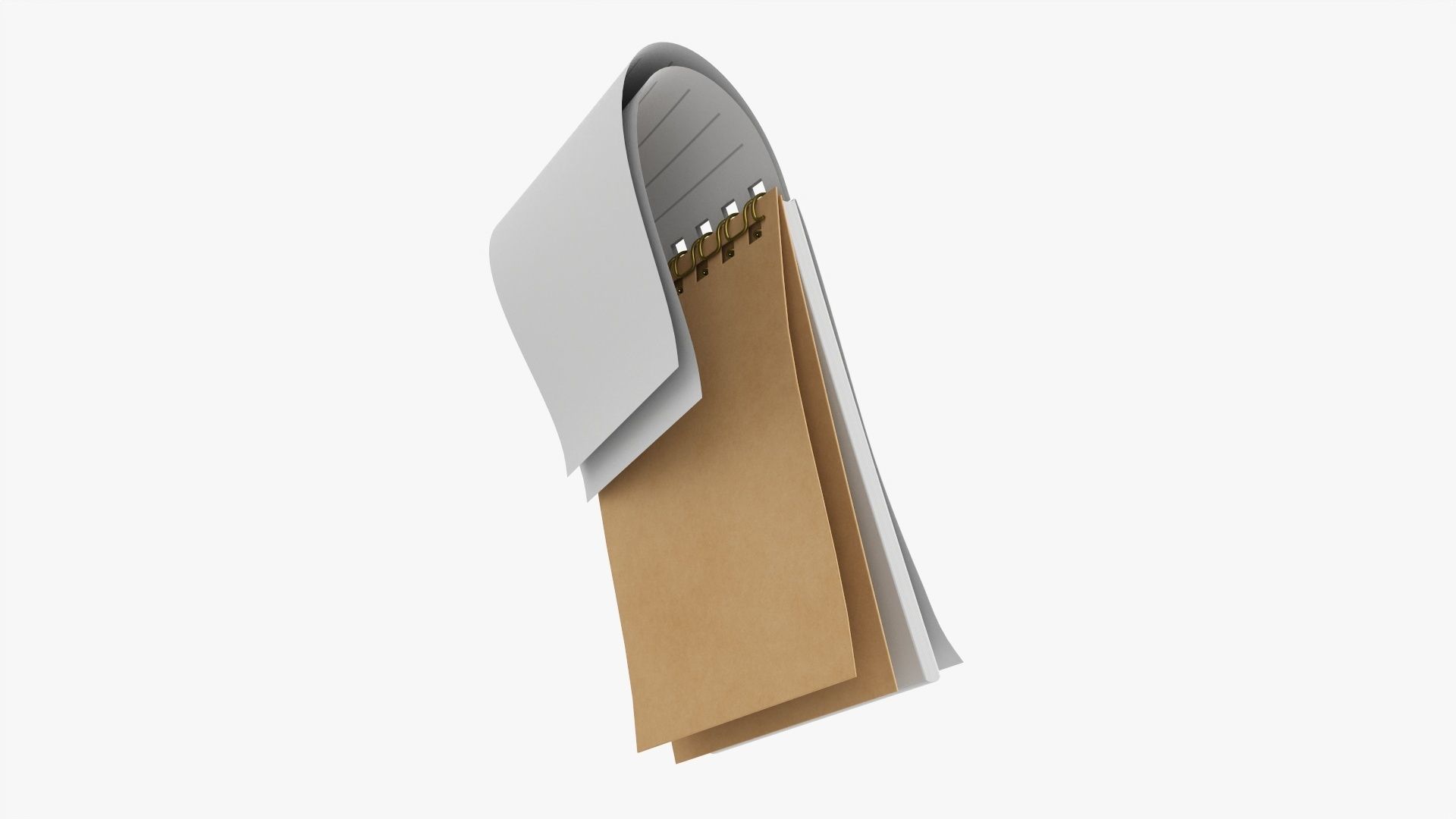 Notebook pad with spiral 01 flipped 3D model_2