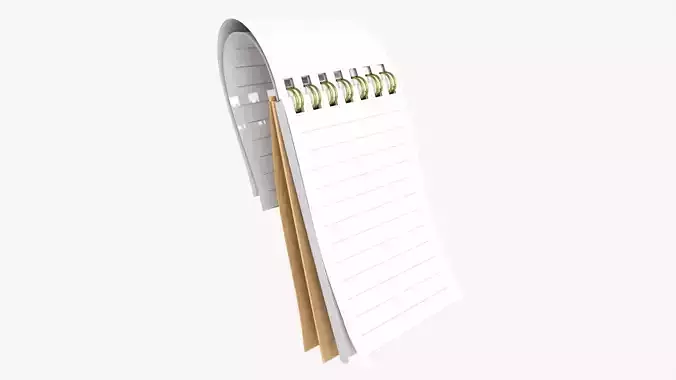 Notebook pad with spiral 01 flipped