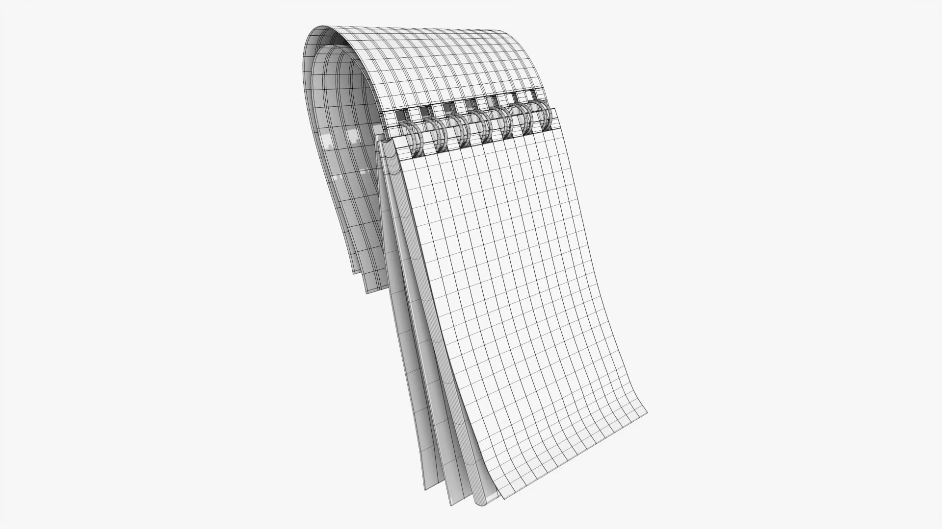 Notebook pad with spiral 01 flipped 3D model_5