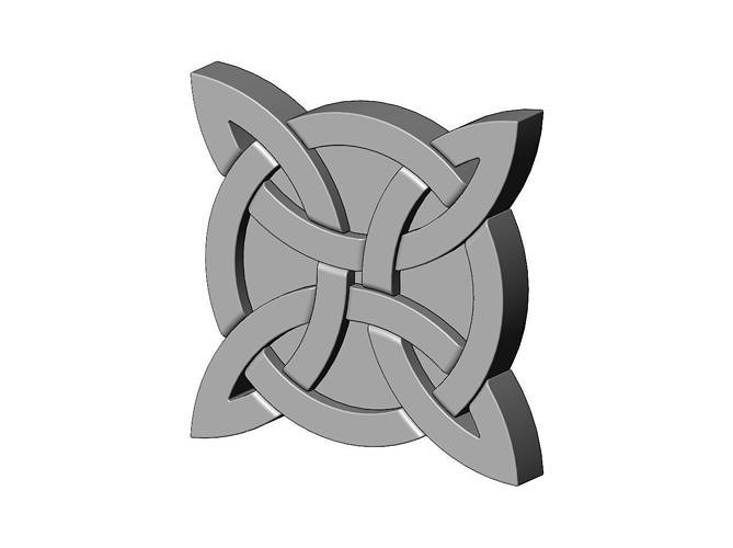 Gaelic knot onlay relief  3D print model