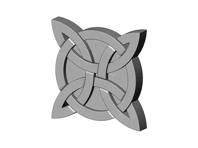 Gaelic knot onlay relief 3D print model
