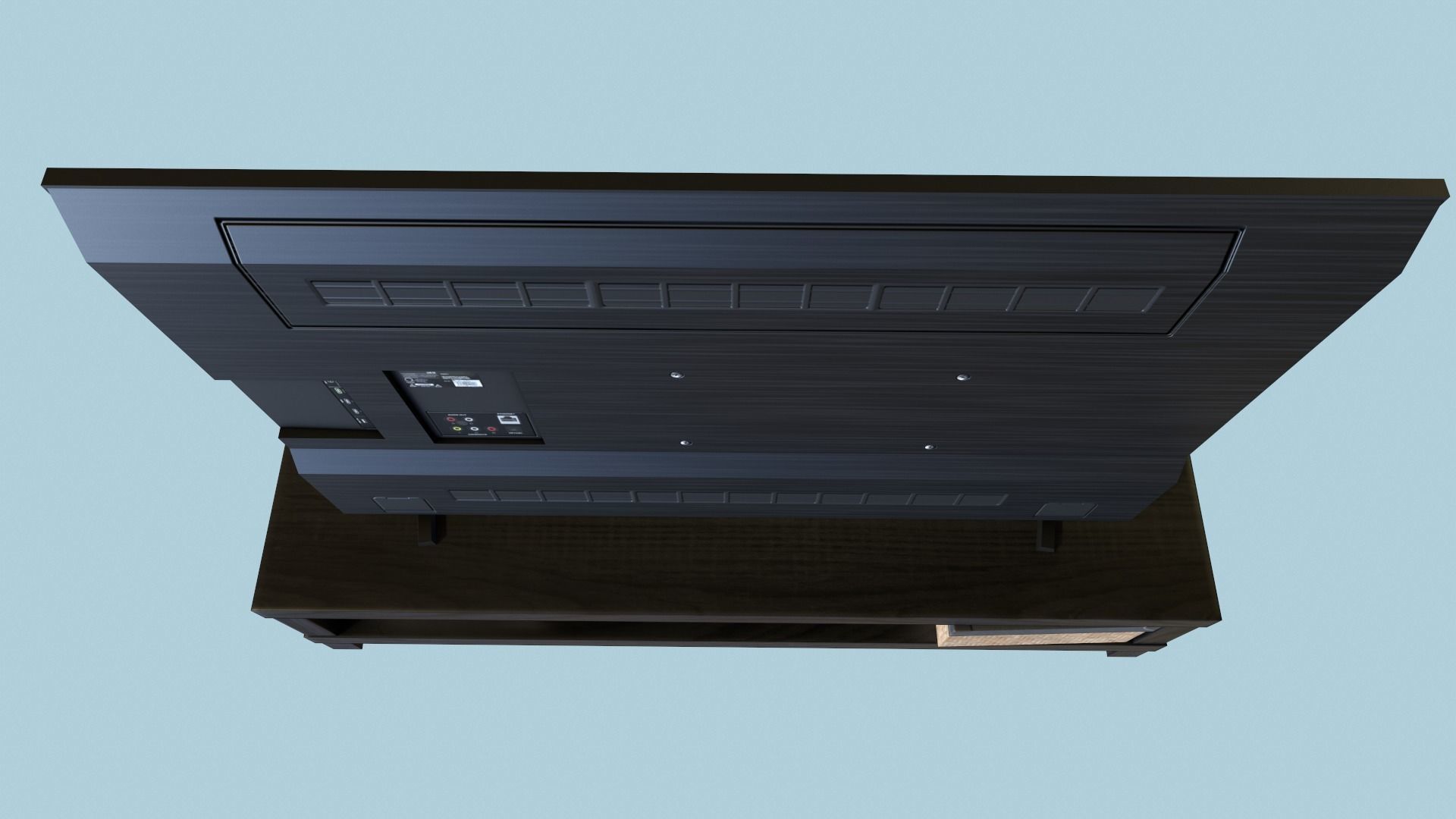 TV Table with TV  Low-poly 3D model_8