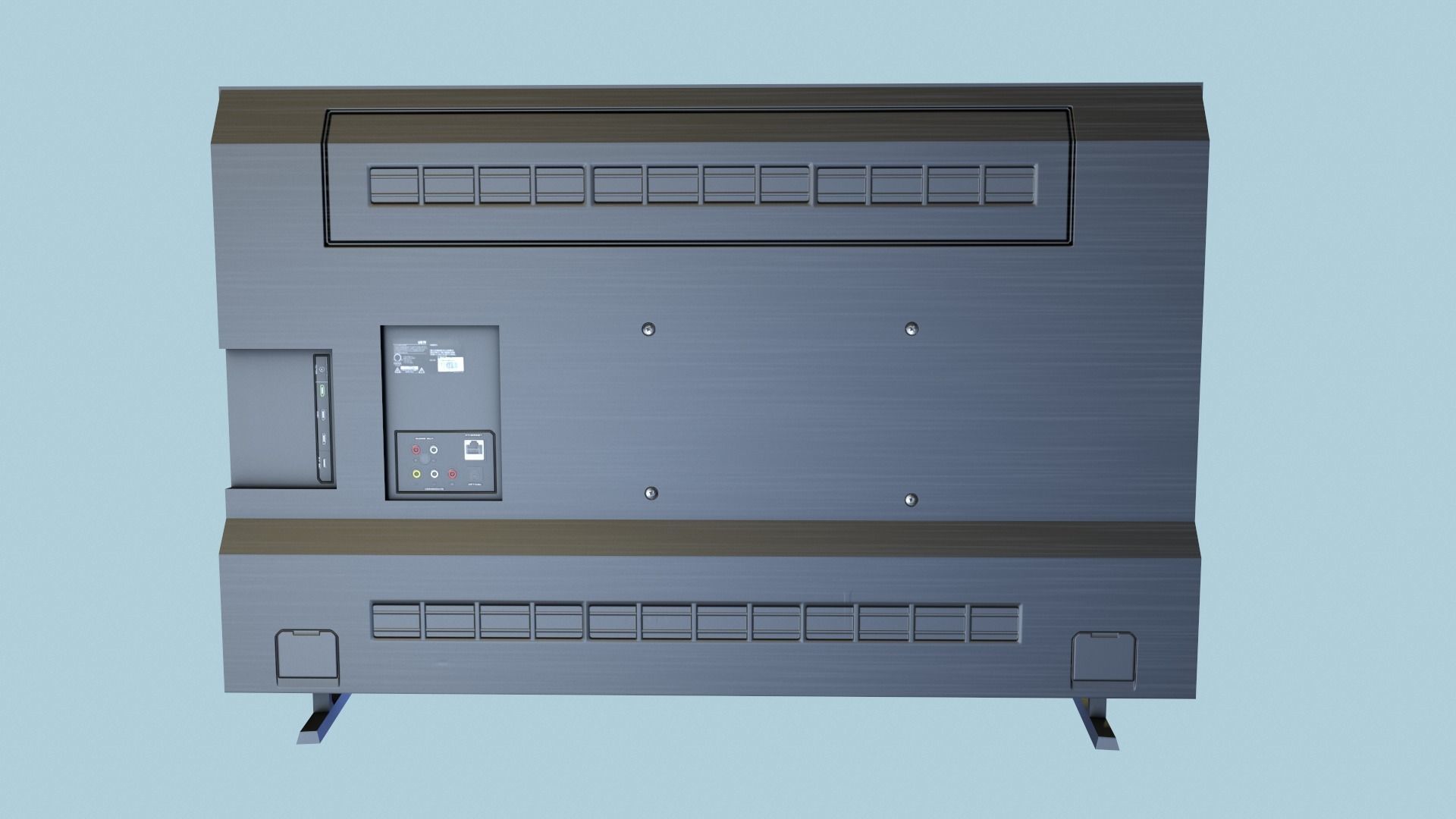 TV Table with TV  Low-poly 3D model_10