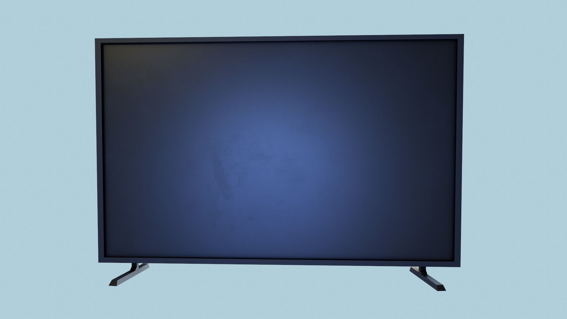 TV Table with TV  Low-poly 3D model_9