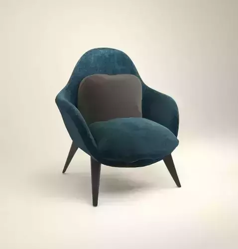 chair 3d lounge velvet