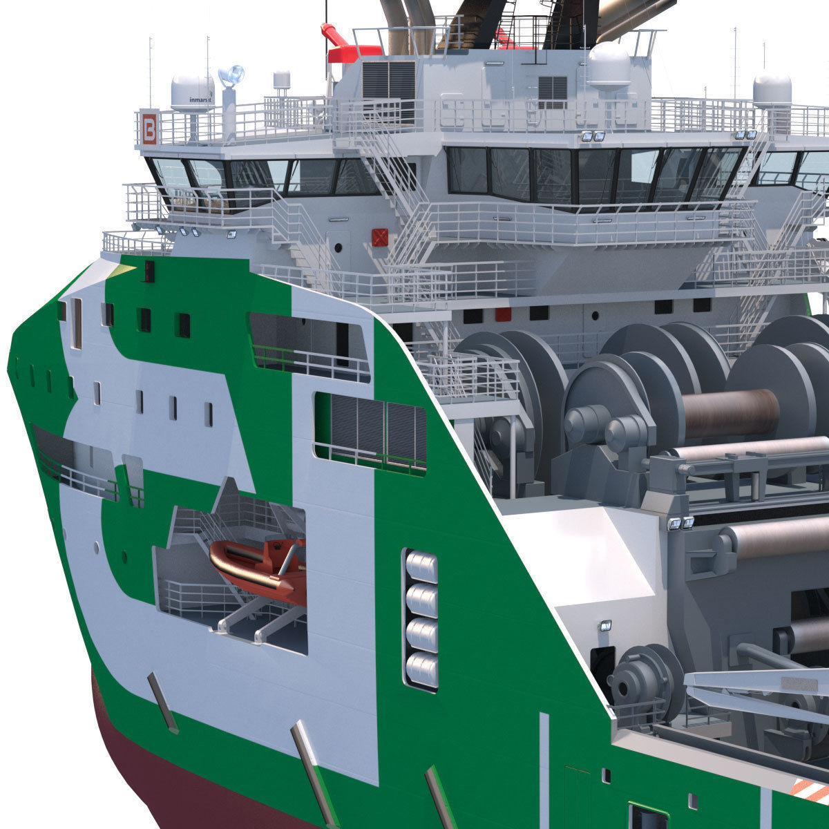 Anchor Handling Tug Supply Vessel BOURBON ARCTIC 3D model_11