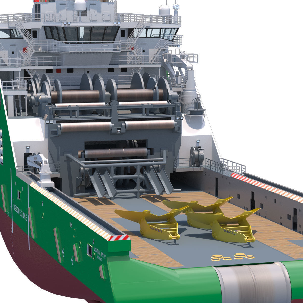 Anchor Handling Tug Supply Vessel BOURBON ARCTIC 3D model_12