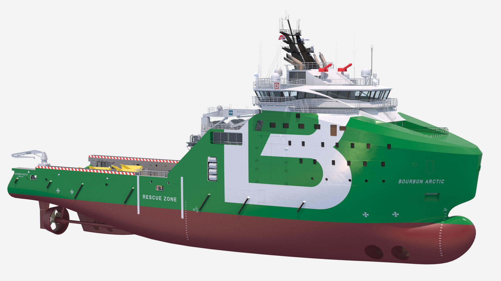 Anchor Handling Tug Supply Vessel BOURBON ARCTIC 3D model_2