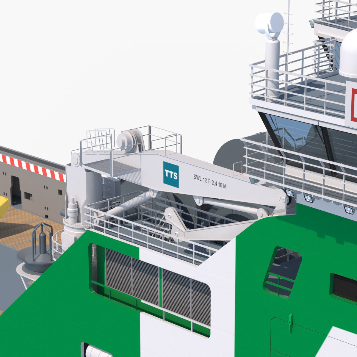 Anchor Handling Tug Supply Vessel BOURBON ARCTIC 3D model_8