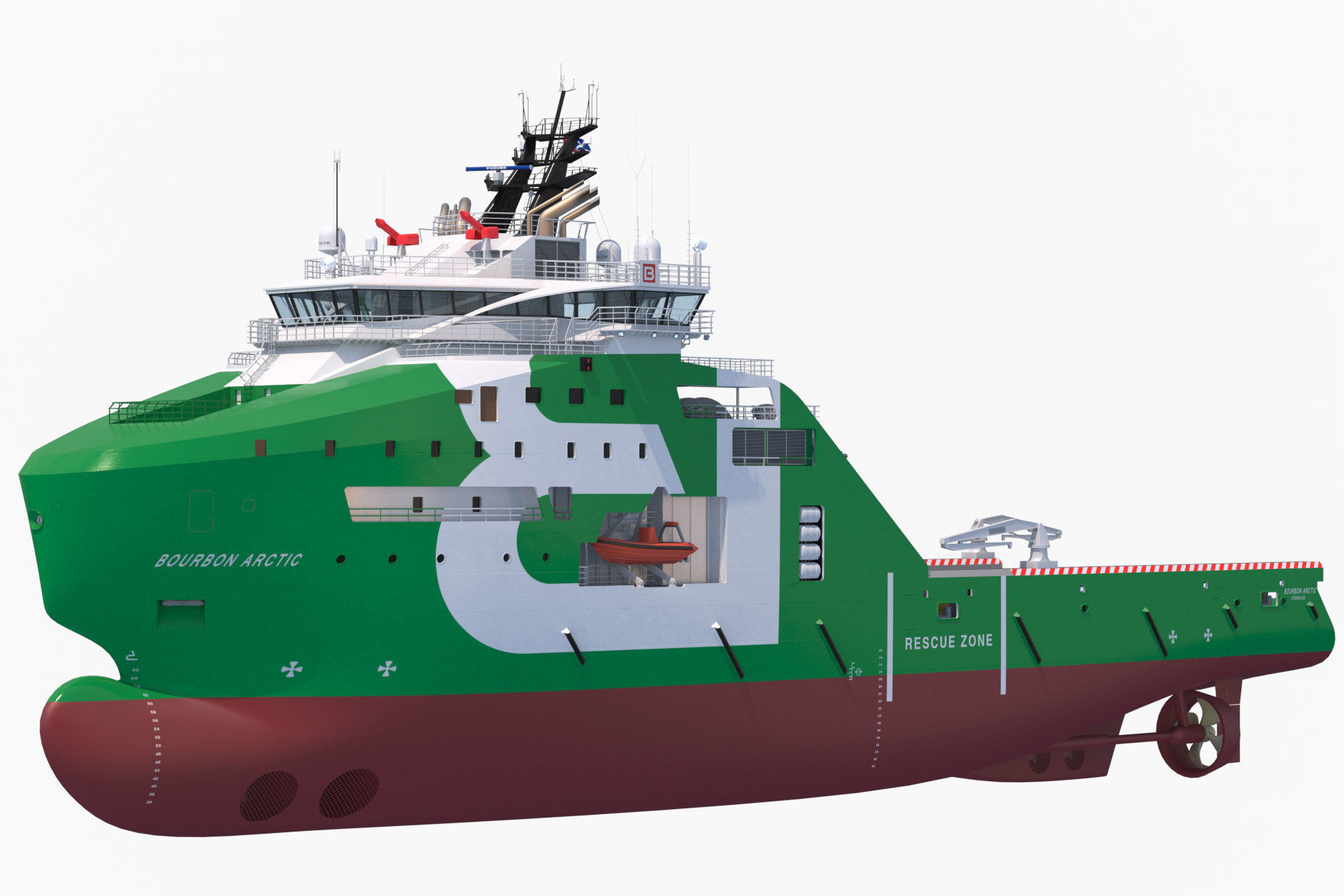 Anchor Handling Tug Supply Vessel BOURBON ARCTIC 3D model_0