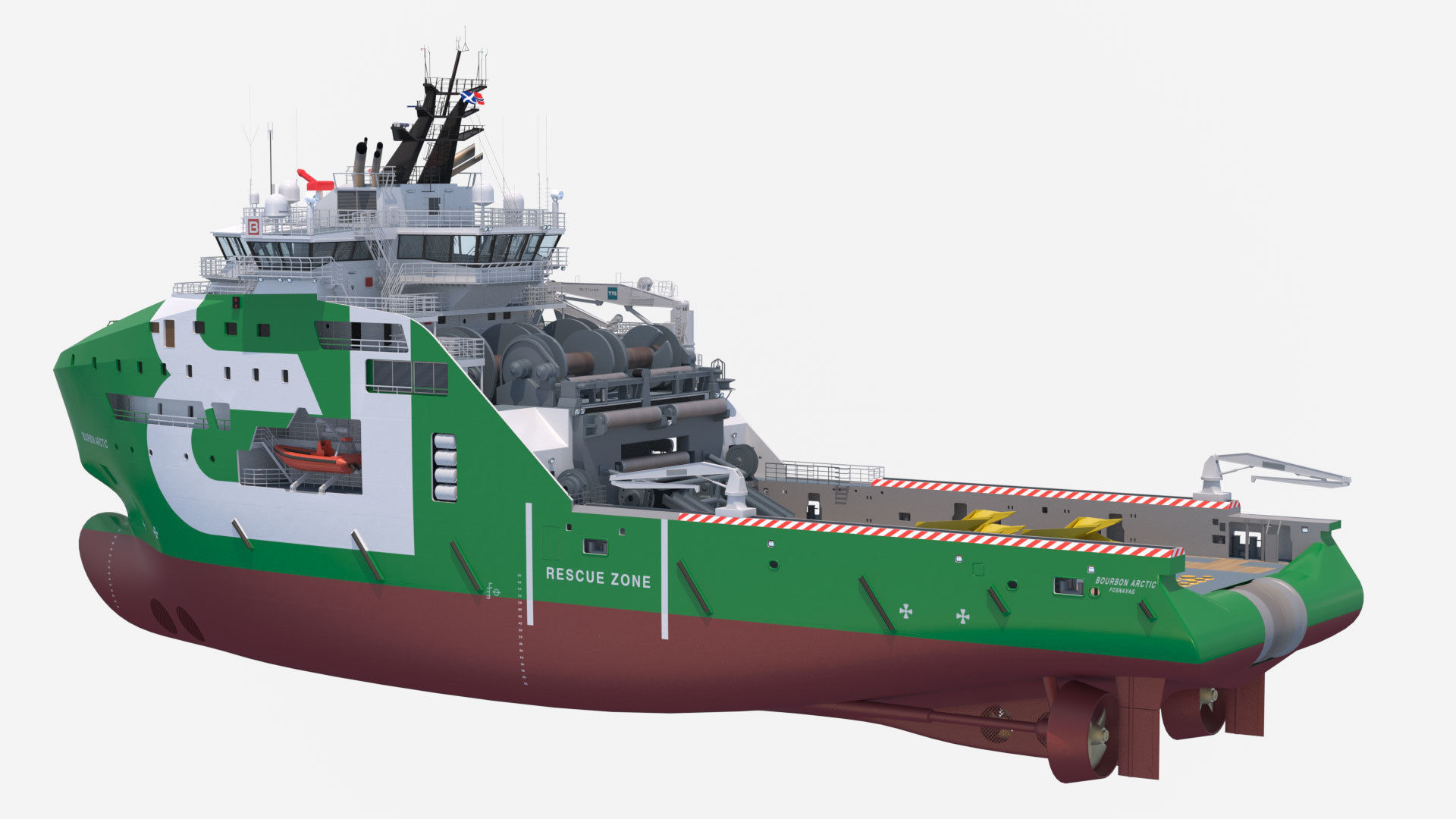 Anchor Handling Tug Supply Vessel BOURBON ARCTIC 3D model_4