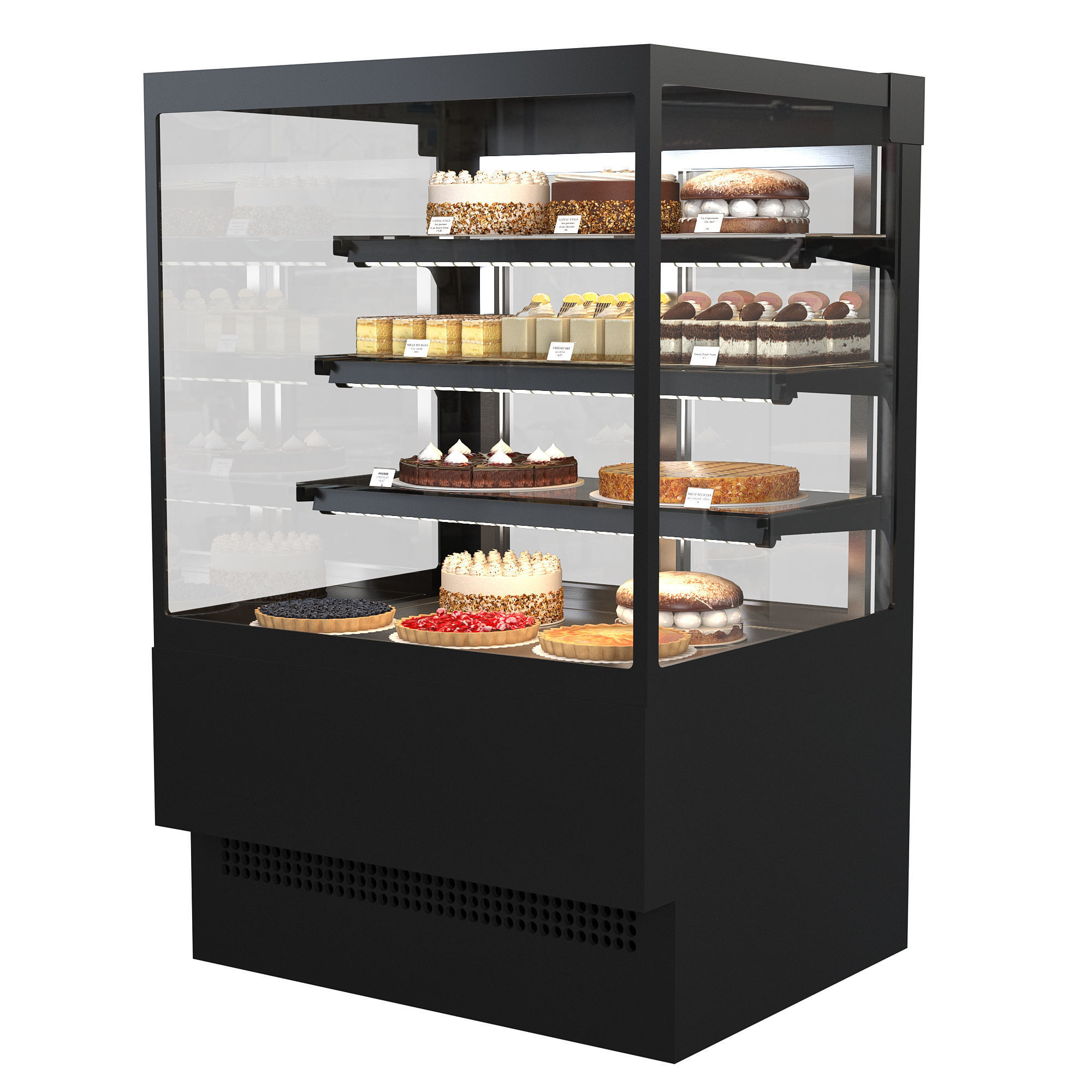 Pastry display EVO K Low-poly 3D model_2