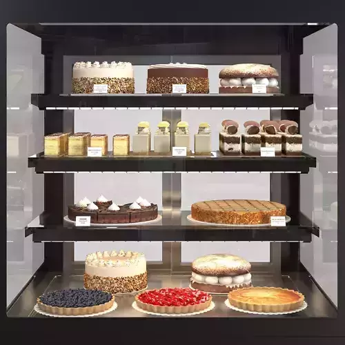 Pastry display EVO K Low-poly 3D model