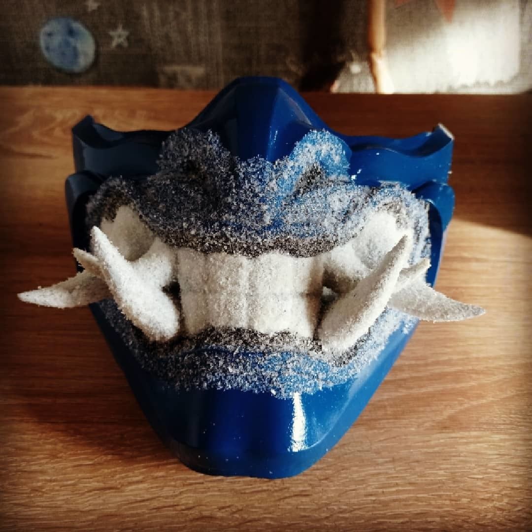 Sub Zero mask from Mortal Kombat 11 - Grand Icy Master 3D print model_7