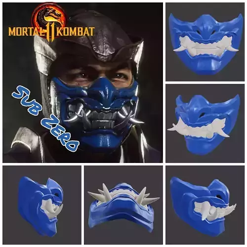 Sub Zero mask from Mortal Kombat 11 - Grand Icy Master