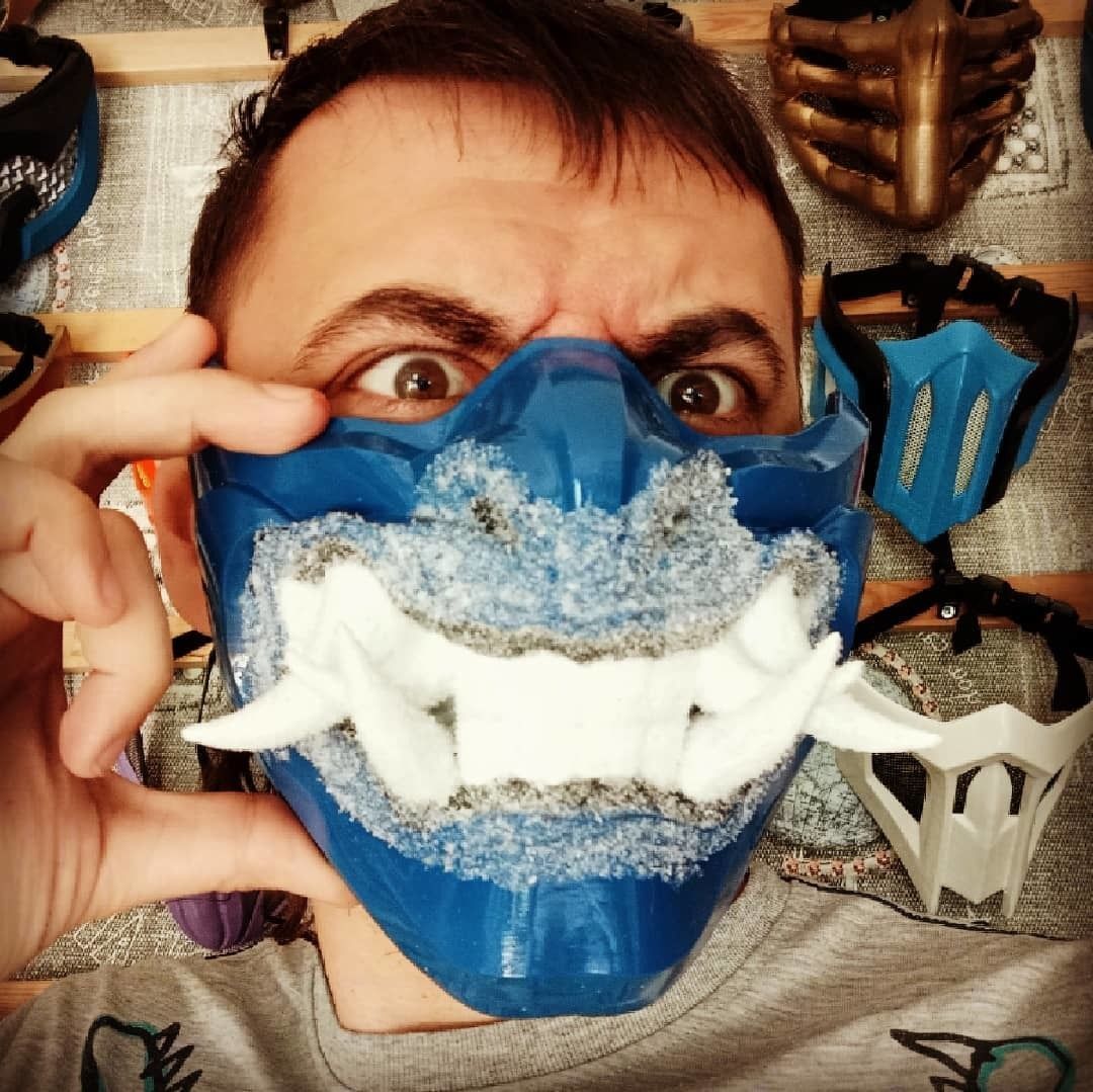Sub Zero mask from Mortal Kombat 11 - Grand Icy Master 3D print model_4