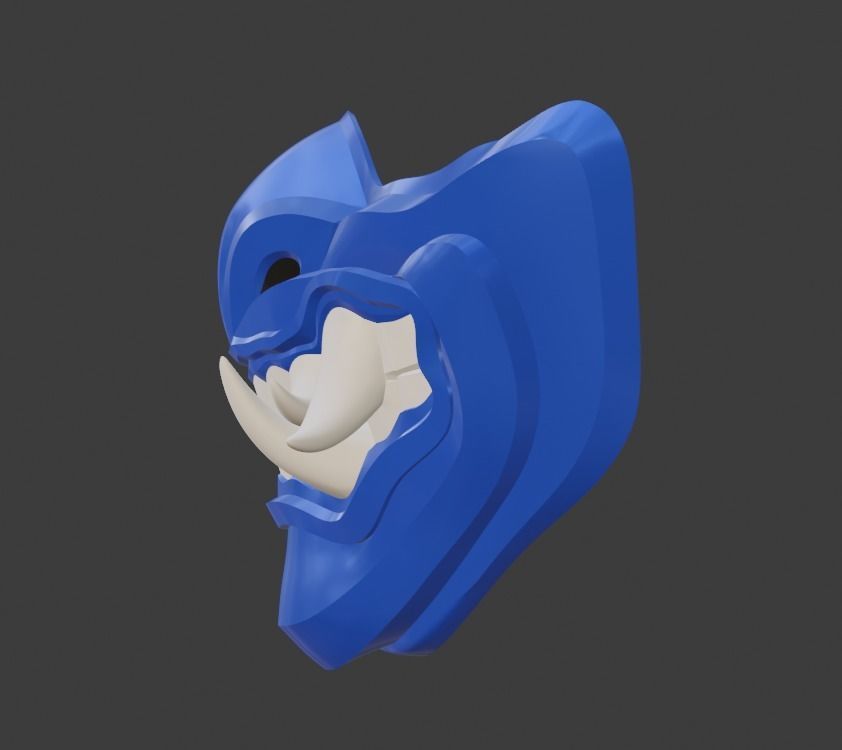Sub Zero mask from Mortal Kombat 11 - Grand Icy Master 3D print model_16