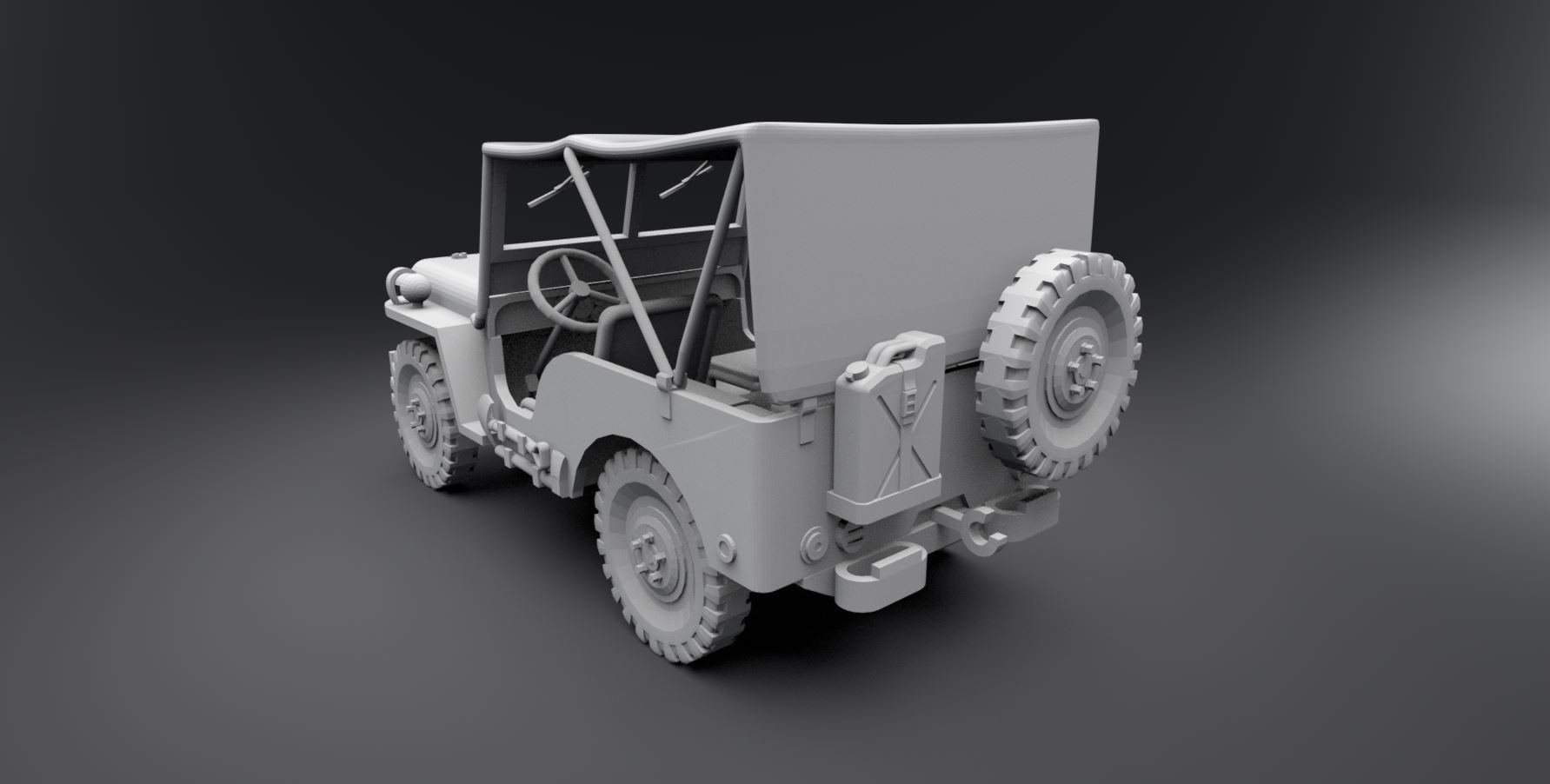 Jeep Willys MB Scale Model 3D print model_3
