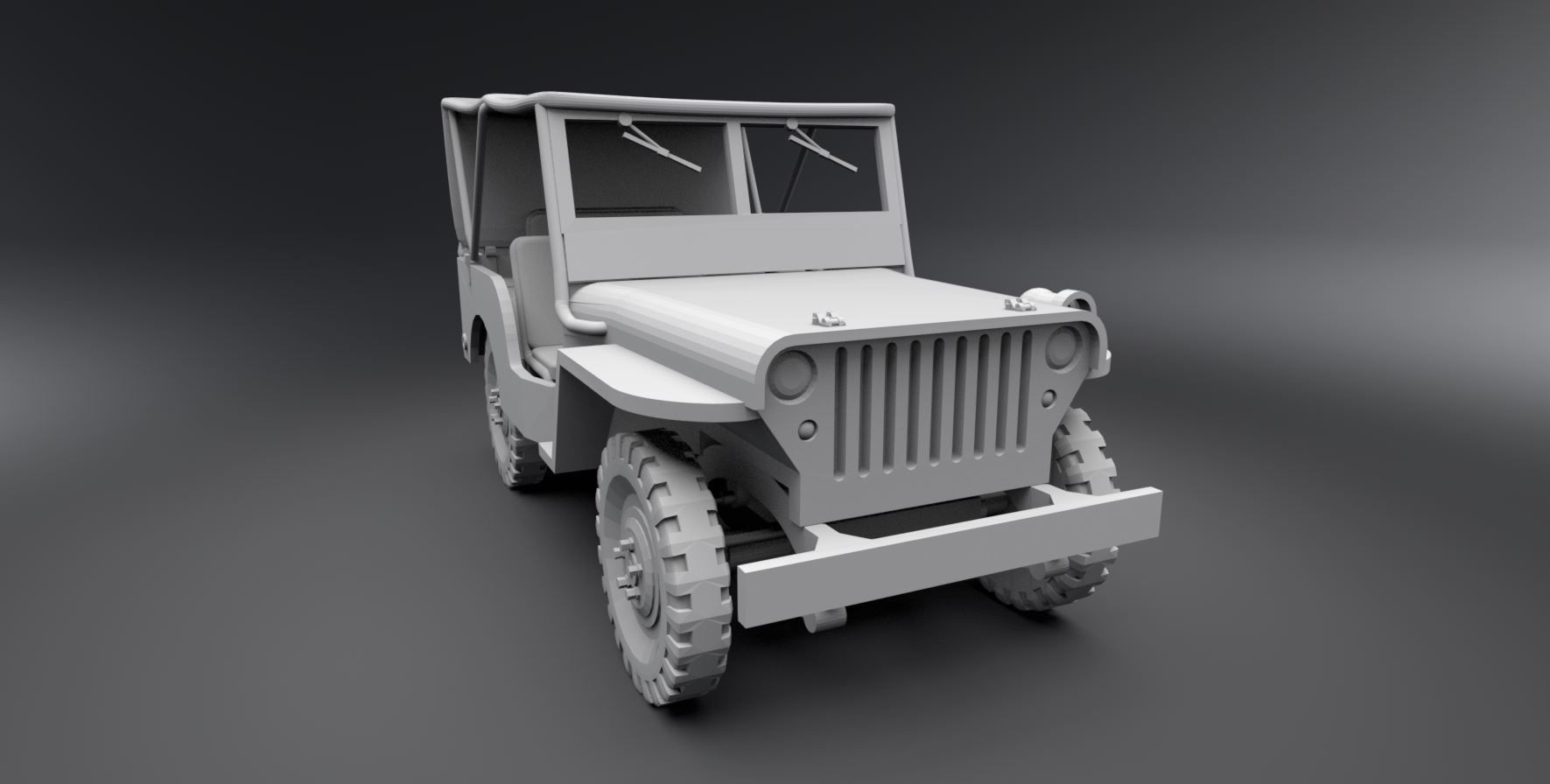 Jeep Willys MB Scale Model 3D print model_5