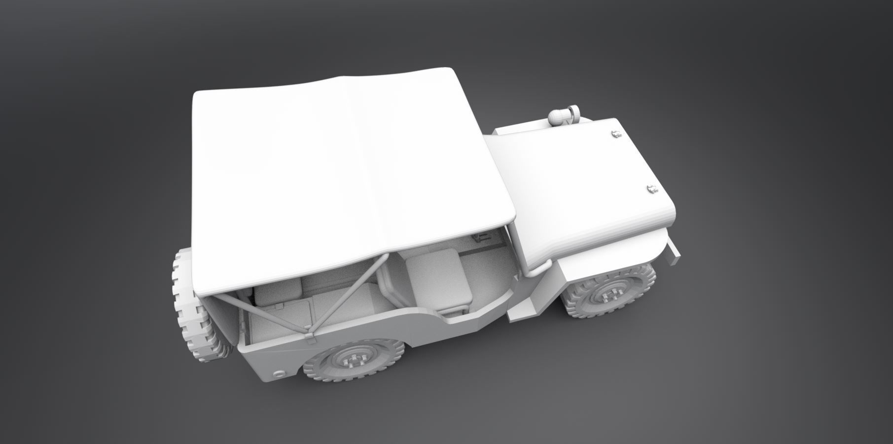Jeep Willys MB Scale Model 3D print model_4