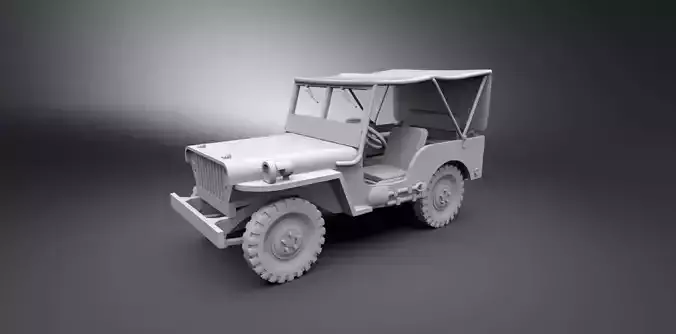 Jeep Willys MB Scale Model 3D print model