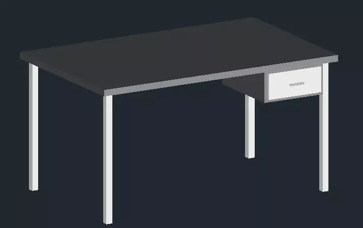 3D Model for a study table Free 3D print model