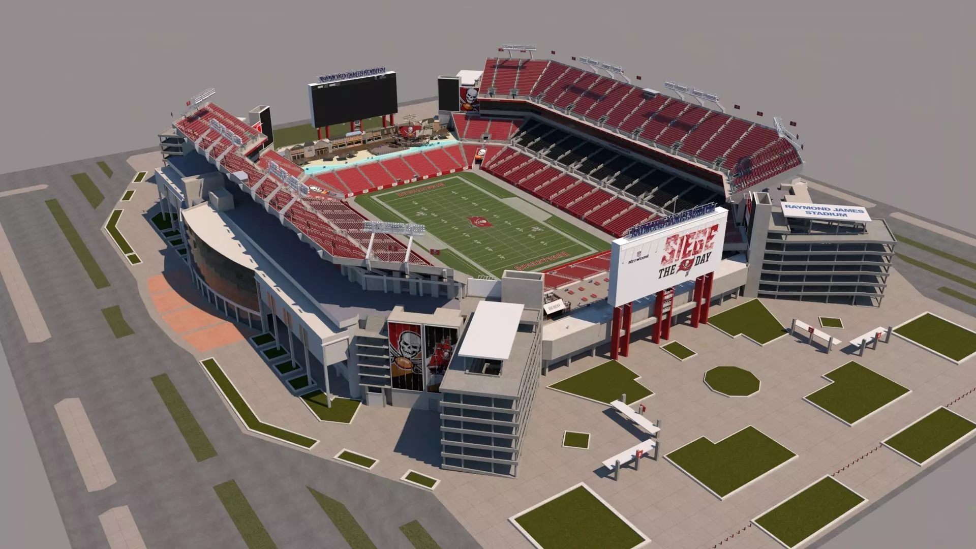 Raymond James Stadium - Florida 3D model_0