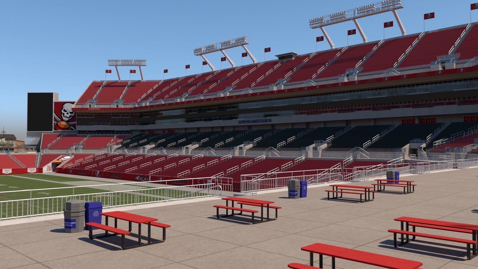 Raymond James Stadium - Florida 3D model_4