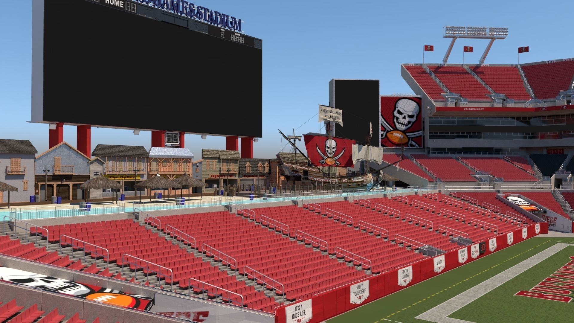 Raymond James Stadium - Florida 3D model_6