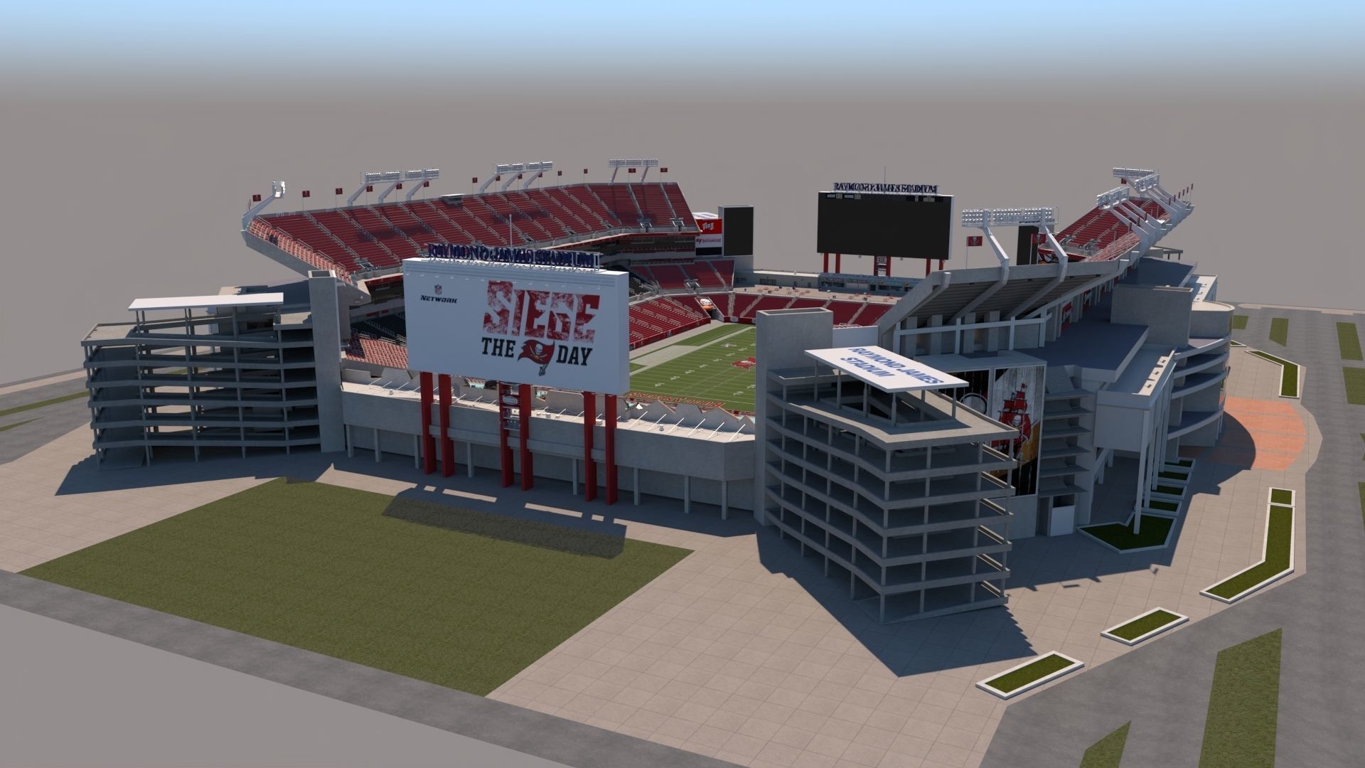 Raymond James Stadium - Florida 3D model_5
