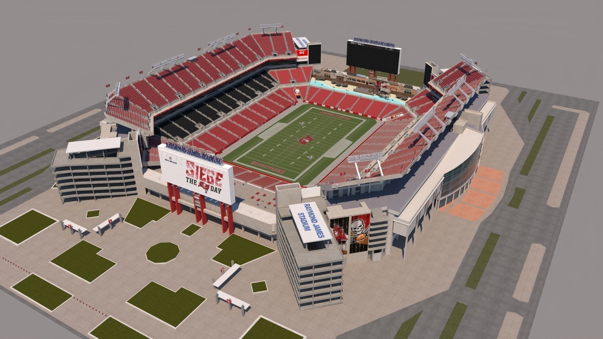 Raymond James Stadium - Florida 3D model_7