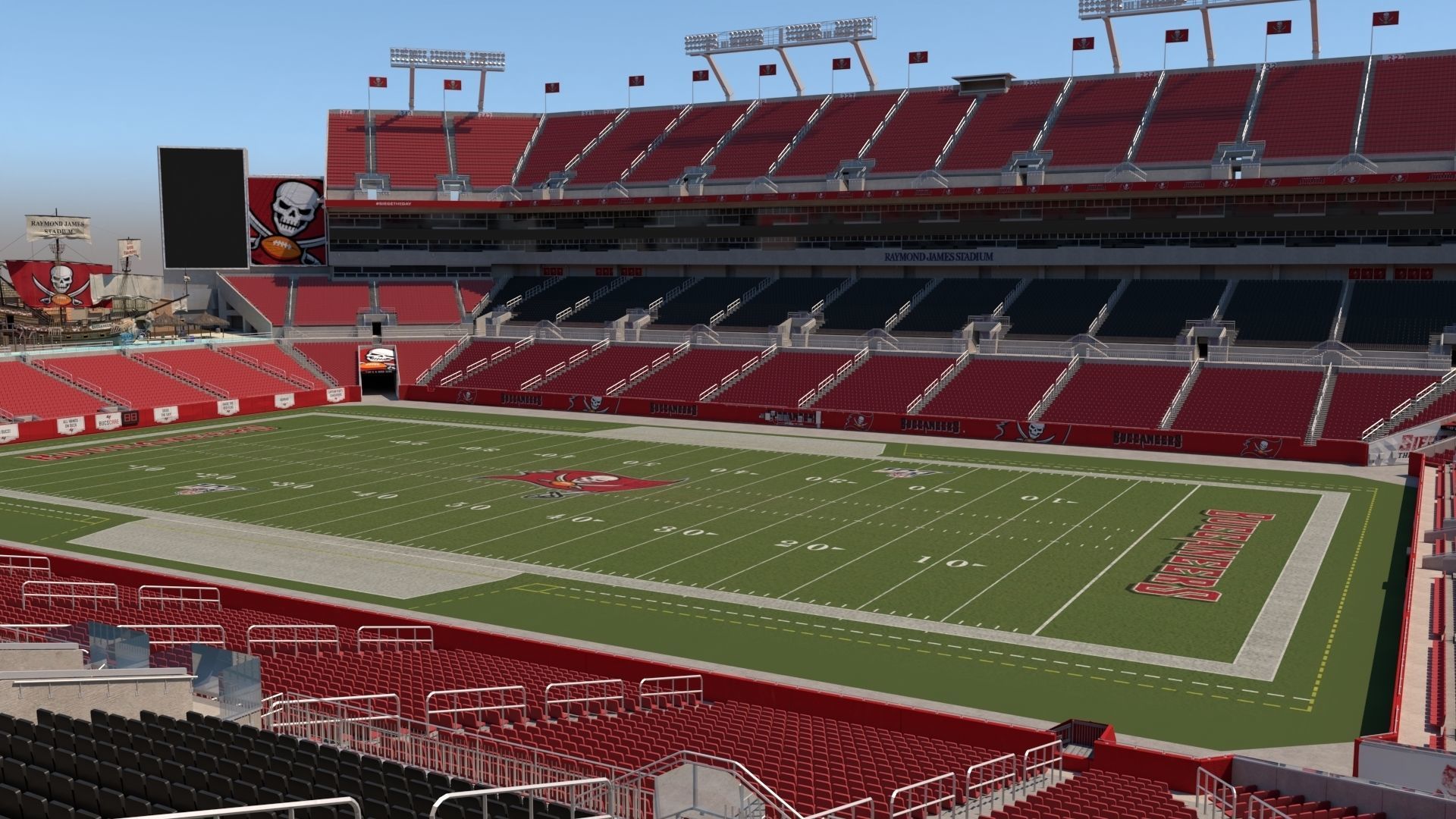 Raymond James Stadium - Florida 3D model_9