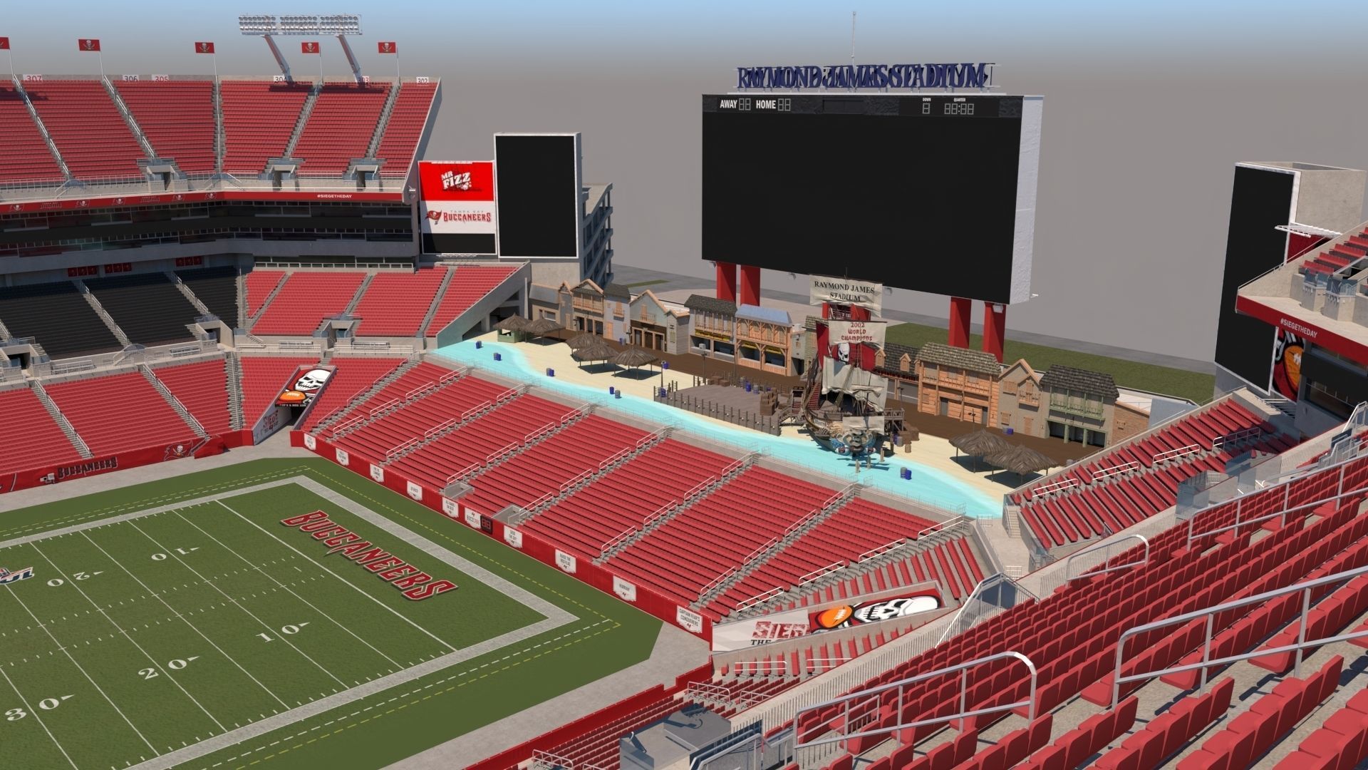 Raymond James Stadium - Florida 3D model_10