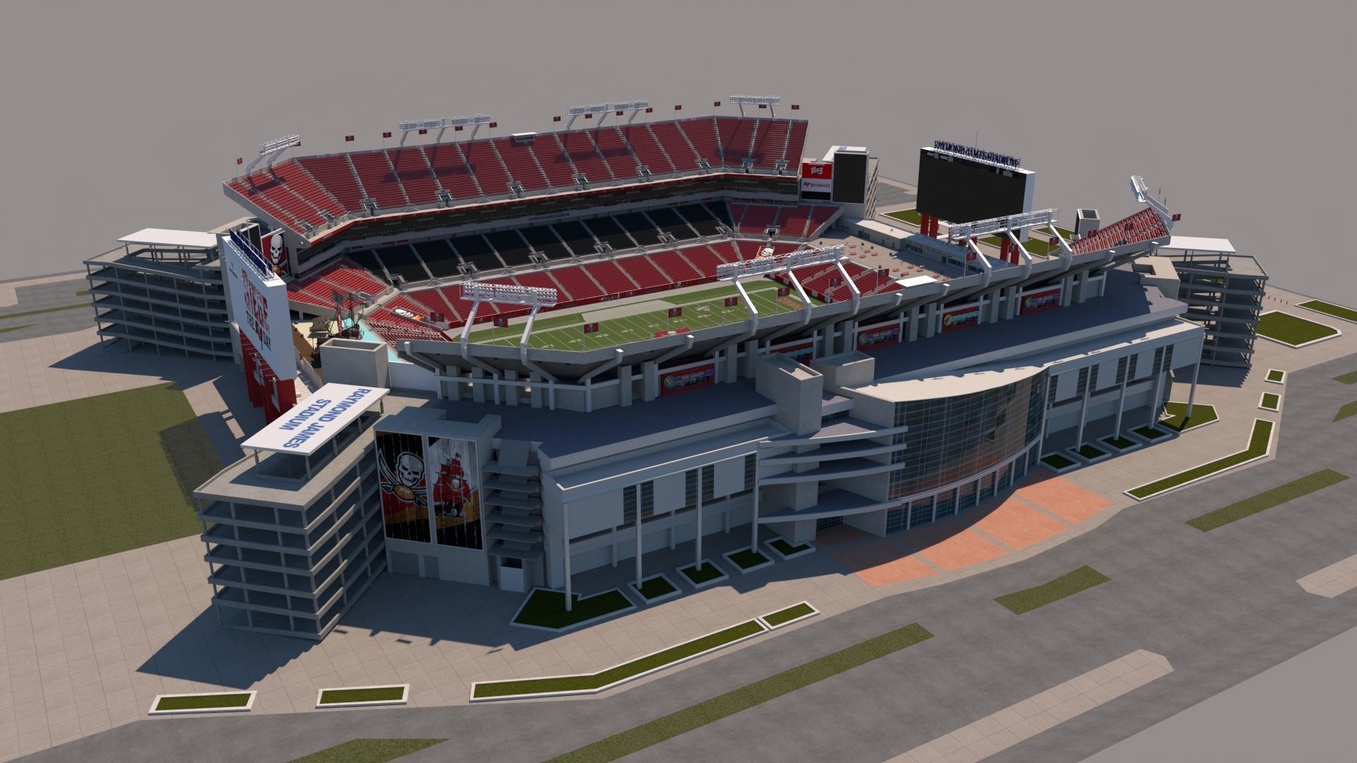 Raymond James Stadium - Florida 3D model_8
