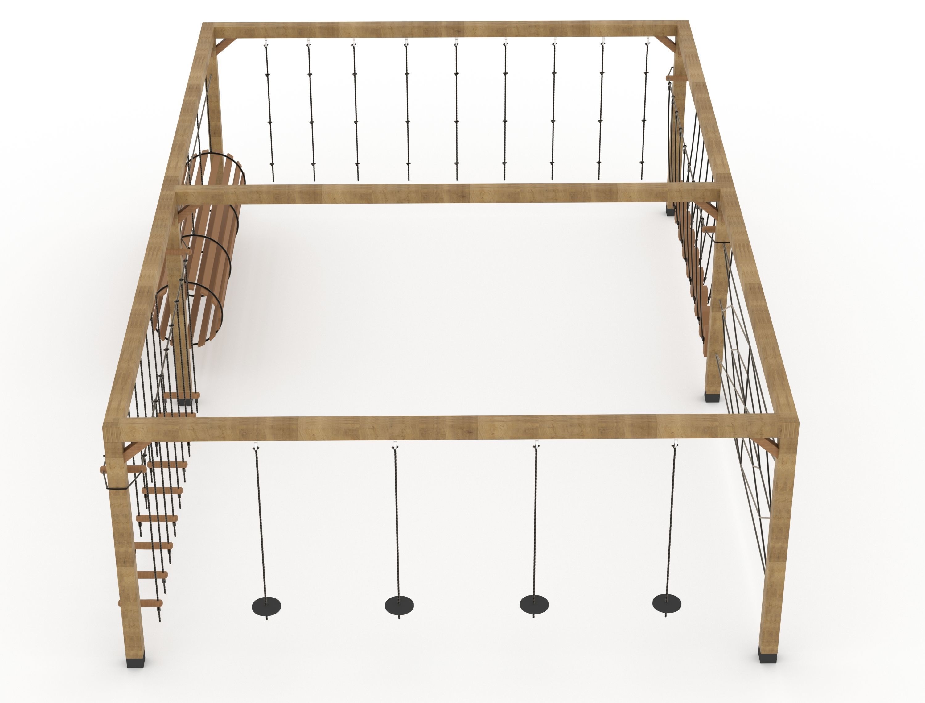 Wooden Playground 3D model_9