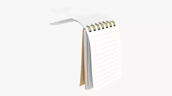 Notebook pad with spiral 01 opened