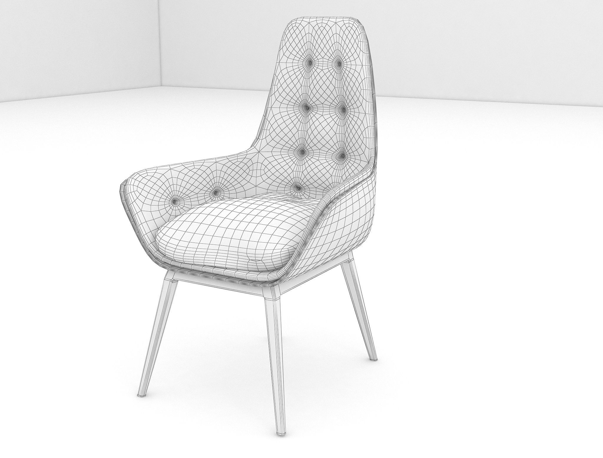 Dining Table 3D model_11