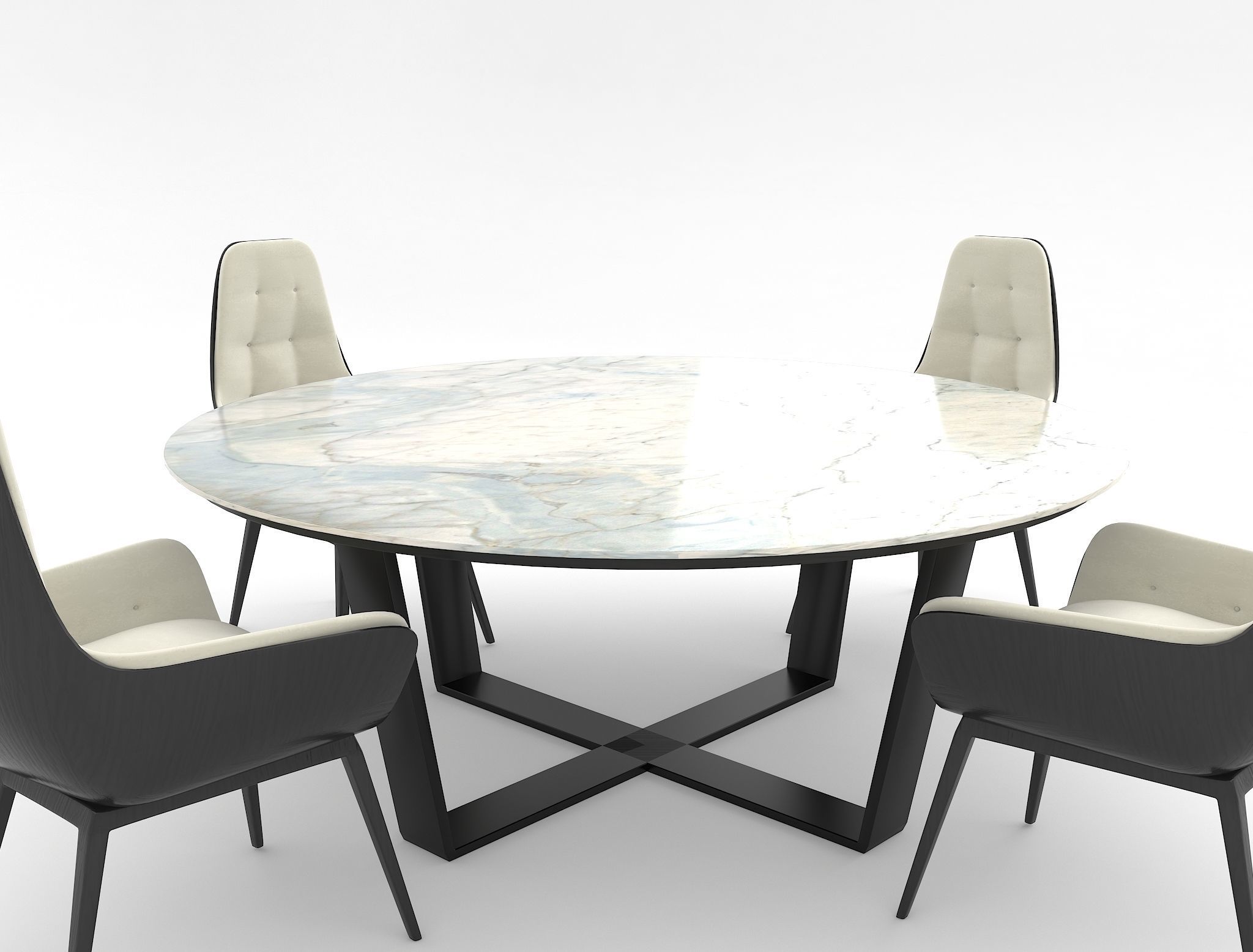 Dining Table 3D model_2