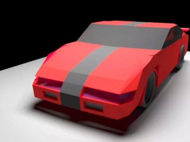 Low Poly Car race Low-poly 3D model_0