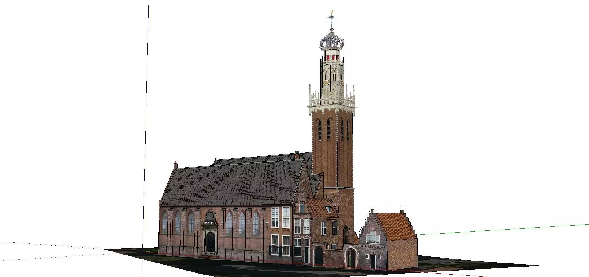 Architecture-Religion-God-Culture-Temple-02 church with clock... 3D model_0