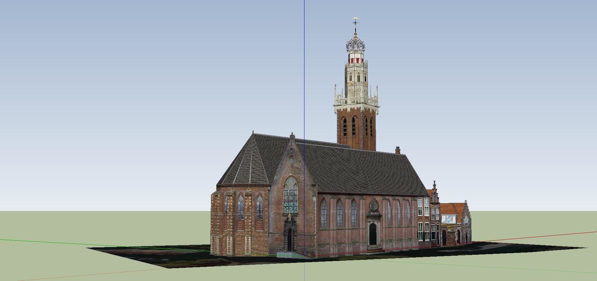 Architecture-Religion-God-Culture-Temple-02 church with clock... 3D model_1