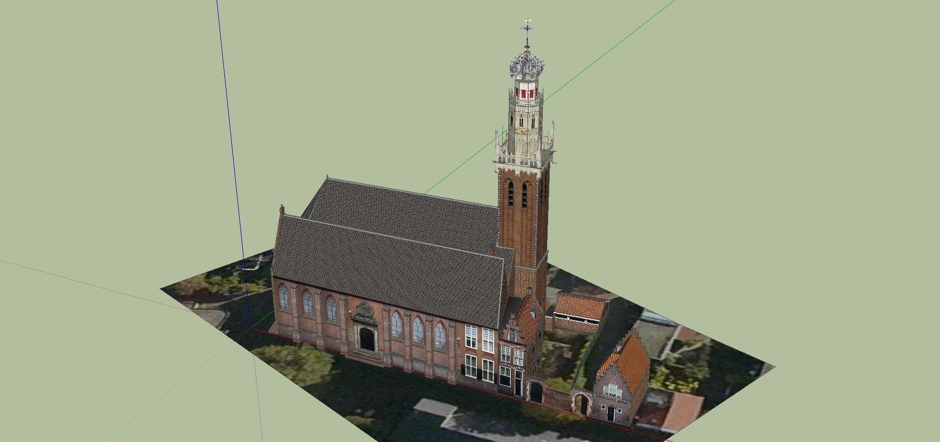 Architecture-Religion-God-Culture-Temple-02 church with clock... 3D model_4