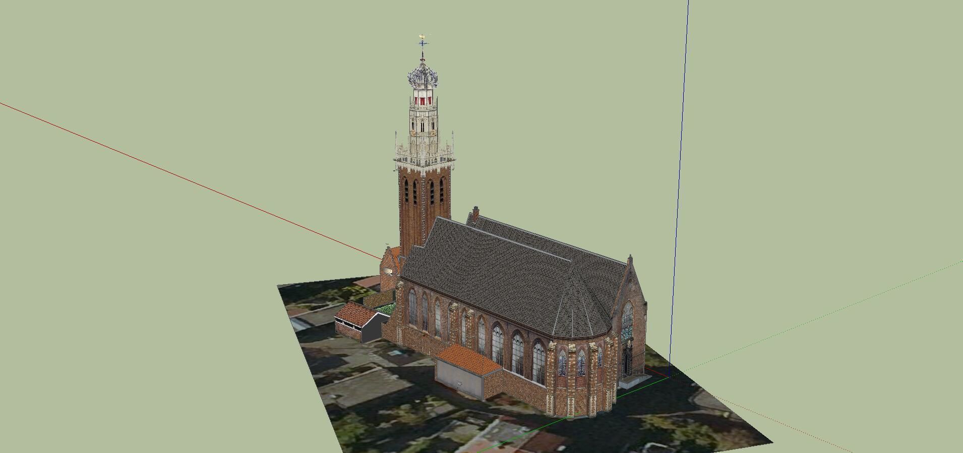 Architecture-Religion-God-Culture-Temple-02 church with clock... 3D model_3