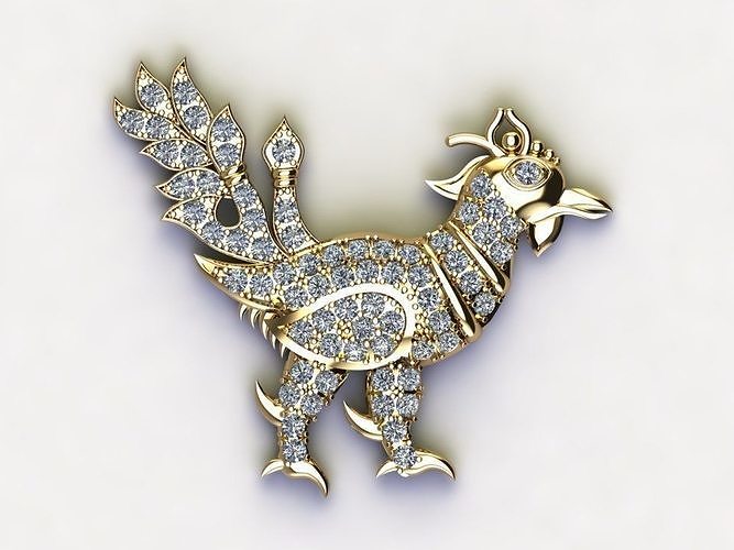 Phoenix Pendant New design cad file 2021 3D model