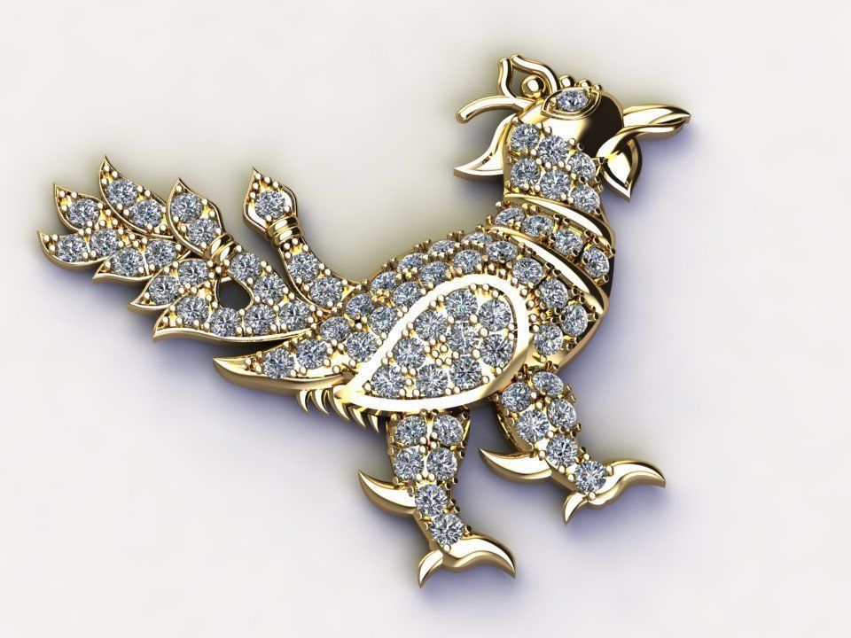 Phoenix Pendant New design cad file 2021 3D model_2