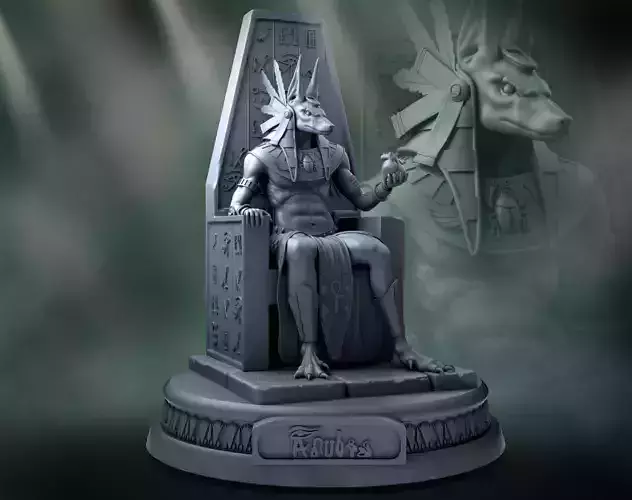 Anubis egyptian king statue 3D print model