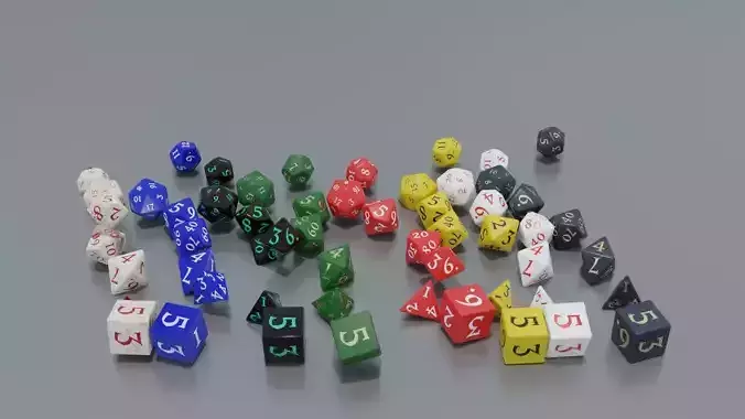 BIG RPG Dice asset