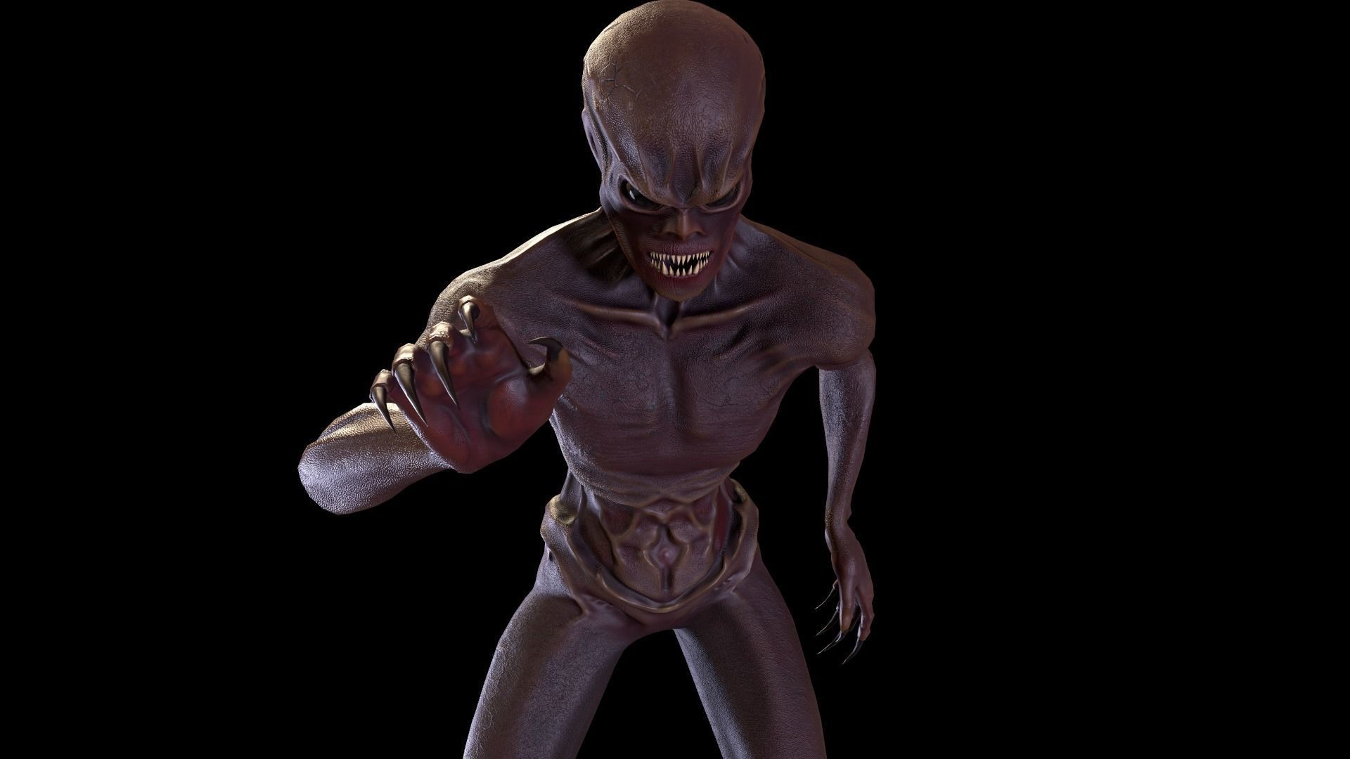 Alien Soldier Low-poly 3D model_16