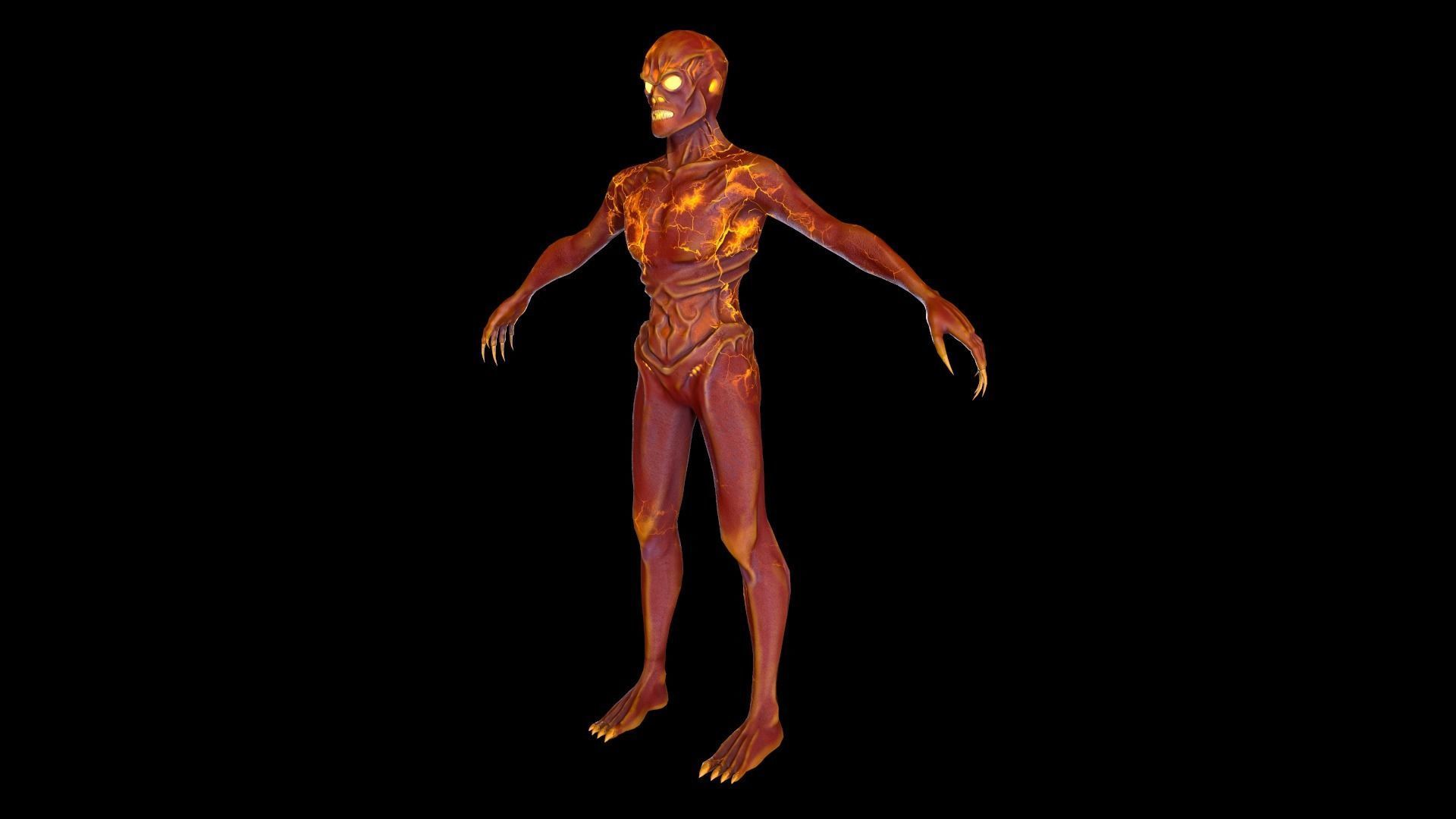 Alien Soldier Low-poly 3D model_7