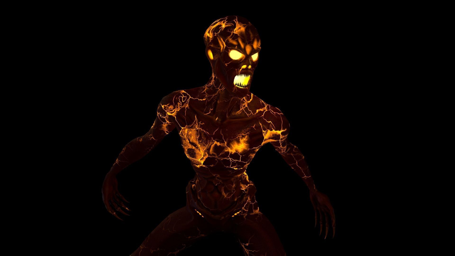 Alien Soldier Low-poly 3D model_18